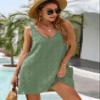 Blooming Jelly Womens Casual Sun Summer Dresses Sleeveless Bathing Suit Cover Up Mini Beach Dress (Medium, Green) view 2