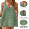 Blooming Jelly Womens Casual Sun Summer Dresses Sleeveless Bathing Suit Cover Up Mini Beach Dress (Medium, Green) view 4