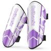 Shin Guards Soccer Youth Kids Football Shin Pads Boys Girls Toddler Adult Shin Guard Calf Protective Gear Leg Equipment ShinGuards Suitable for 4 5 6 7 8 9 10 11 12 Years Old (S, Purple) view 1