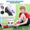 Shin Guards Soccer Youth Kids Football Shin Pads Boys Girls Toddler Adult Shin Guard Calf Protective Gear Leg Equipment ShinGuards Suitable for 4 5 6 7 8 9 10 11 12 Years Old (S, Purple) view 3