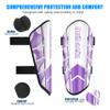Shin Guards Soccer Youth Kids Football Shin Pads Boys Girls Toddler Adult Shin Guard Calf Protective Gear Leg Equipment ShinGuards Suitable for 4 5 6 7 8 9 10 11 12 Years Old (S, Purple) view 4
