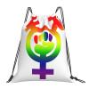 Qauirfe Trans Feminist Symbol Pride Flag Lgbt Outdoor Drawstring Bags Gym Bag Fashion Simple, Suitable For Men And Women, Young And Old view 1