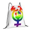 Qauirfe Trans Feminist Symbol Pride Flag Lgbt Outdoor Drawstring Bags Gym Bag Fashion Simple, Suitable For Men And Women, Young And Old view 2