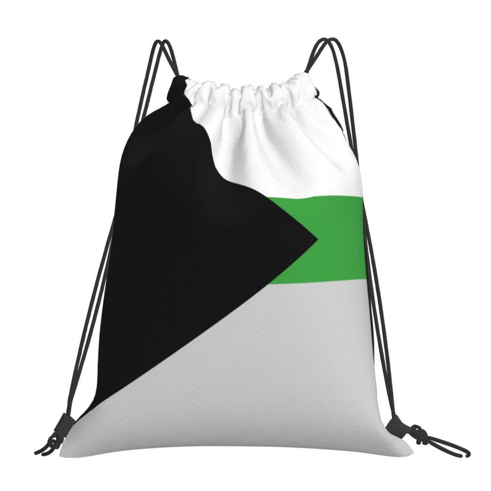 Qauirfe Demiromantic Pride Flag Lgbtq Outdoor Drawstring Bags Gym Bag Fashion Simple, Suitable For Men And Women, Young And Old