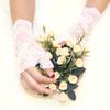 Papoopy Women White Lace Gloves for for Wedding, Tea Party, Cosplay, Costume (Lace-Fingerless-White) view 4