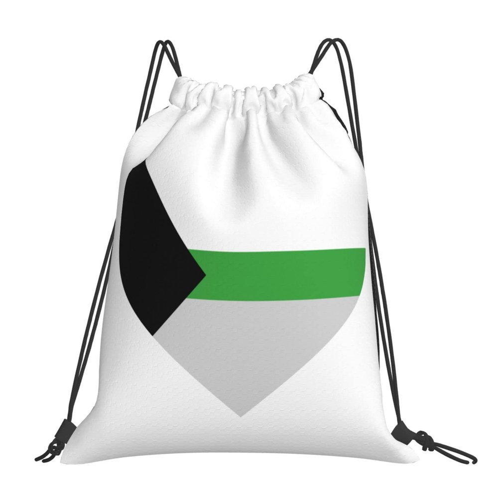 Qauirfe Demiromantic Pride Flag Love Lgbtq Outdoor Drawstring Bags Gym Bag Fashion Simple, Suitable For Men And Women, Young And Old
