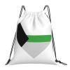 Qauirfe Demiromantic Pride Flag Love Lgbtq Outdoor Drawstring Bags Gym Bag Fashion Simple, Suitable For Men And Women, Young And Old view 1