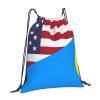 Qauirfe America Palau Friendship Flag Outdoor Drawstring Bags Gym Bag Fashion Simple, Suitable For Men And Women, Young And Old view 2