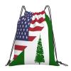 Qauirfe America Norfolk Island Friendship Flag Outdoor Drawstring Bags Gym Bag Fashion Simple, Suitable For Men And Women, Young And Old view 1