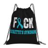 Qauirfe Fuck Tourettes Syndrome Awareness Ribbon Outdoor Drawstring Bags Gym Bag Fashion Simple, Suitable For Men And Women, Young And Old view 1