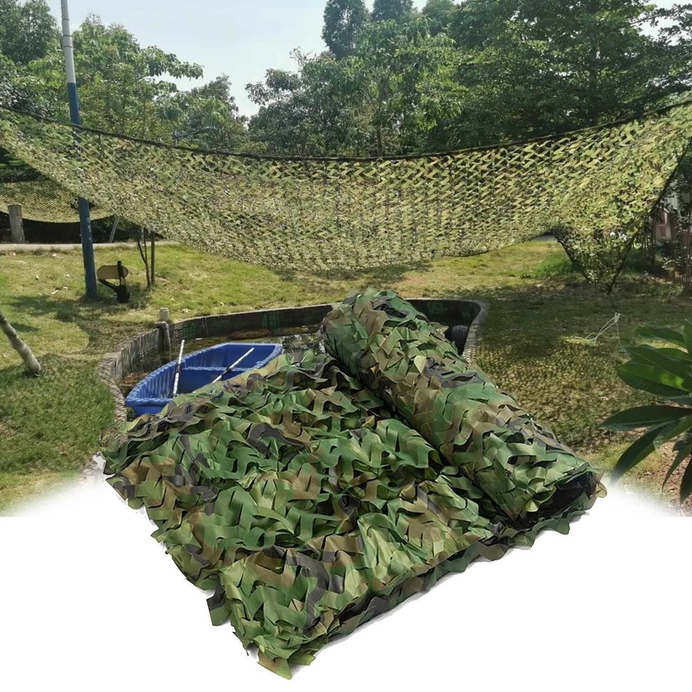 Camouflage Netting for Hunting, Military Camo Netting, Garden Pergola Shade Net, Woodland, Camping, Hide, Shooting, Party Decoration, Car Cover, Sunscreen Camouflage Net,Jungle-10x10m(32.8*32.8ft)
