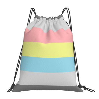 Qauirfe Demiflux Pride Flag Lgbtq Outdoor Drawstring Bags Gym Bag Fashion Simple, Suitable For Men And Women, Young And Old