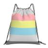 Qauirfe Demiflux Pride Flag Lgbtq Outdoor Drawstring Bags Gym Bag Fashion Simple, Suitable For Men And Women, Young And Old view 1