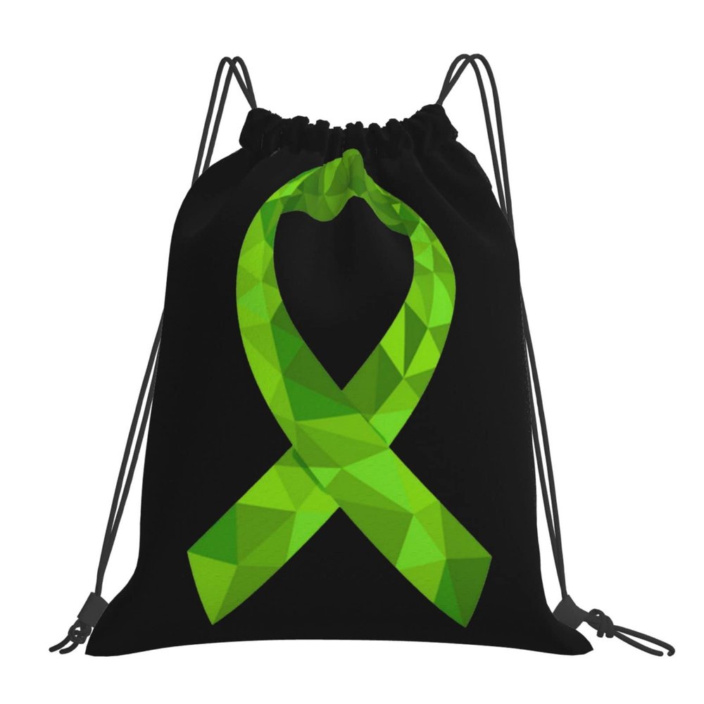 Qauirfe Cerebral Palsy Awareness Ribbon Outdoor Drawstring Bags Gym Bag Fashion Simple, Suitable For Men And Women, Young And Old