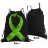 Qauirfe Cerebral Palsy Awareness Ribbon Outdoor Drawstring Bags Gym Bag Fashion Simple, Suitable For Men And Women, Young And Old view 3