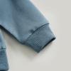 BeQeuewll Fall Winter Toddler Baby Boy Outfits Letter Crewneck Sweatshirt Baby Pants Sweatsuit Cute Baby Clothes for Boys (Love You More-Blue, 0-6 Months) view 4