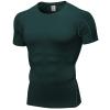 Dark Green Compression Shirts Men Short Sleeve Workout Gym T-Shirt Running Tops Cool Dry Sports Base Layer Undershirts view 1