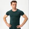 Dark Green Compression Shirts Men Short Sleeve Workout Gym T-Shirt Running Tops Cool Dry Sports Base Layer Undershirts view 2
