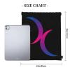 Qauirfe Double Moon Represents Bisexuality Pride Flag Outdoor Drawstring Bags Gym Bag Fashion Simple, Suitable For Men And Women, Young And Old view 4