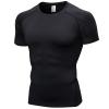 Black Compression Shirts Men Short Sleeve Workout Gym T-Shirt Running Tops Cool Dry Sports Base Layer Undershirts view 1