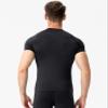 Black Compression Shirts Men Short Sleeve Workout Gym T-Shirt Running Tops Cool Dry Sports Base Layer Undershirts view 4