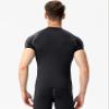 B Grey Compression Shirts Men Short Sleeve Workout Gym T-Shirt Running Tops Cool Dry Sports Base Layer Undershirts view 3