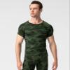 Camo Green Compression Shirts Men Short Sleeve Workout Gym T-Shirt Running Tops Cool Dry Sports Base Layer Undershirts view 2