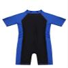 YEAHDOR Kids Boys Girls One Piece UPF 50+ Rash Guard Zip Shorty Wetsuit Training Swimsuit Bathing Suit Blue Black 12 Years view 4