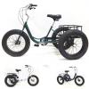 GRACEZ 20 Inch Fat Tire Adult Tricycle - 7-Speed 3 Wheel Bike with Rear Tarpaulin Shopping Basket - Wider Seats Adult Cruiser Bikes with Adjustable Handlebars view 2