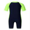 YEAHDOR Kids Boys Girls One Piece UPF 50+ Rash Guard Zip Shorty Wetsuit Training Swimsuit Bathing Suit Navy Blue&Fluorescen 6 Years view 2