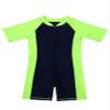 YEAHDOR Kids Boys Girls One Piece UPF 50+ Rash Guard Zip Shorty Wetsuit Training Swimsuit Bathing Suit Navy Blue&Fluorescen 6 Years view 3
