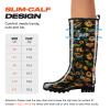 HISEA Tall Rain Boots for Women, Slim Calf Waterproof Garden Boots, Fashion Print Rubber PVC Rainboots Knee High Rain Shoes, Anti-Slip Mud Boots for Outdoor Gardening Farm Yard Work view 4
