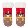 Baby Boy Girl Cartoon Ankle Crew Socks with Grips Toddler Kids Unisex Fleece Lined Warm Thick Kids Socks with Grips (Red, 2-4 Years) view 1