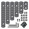 CG GEARS Picatinny Rail 3,5,7,9,11,13-Slot for Mlok, Polymer Rails Section Plus Offset Optic Mount with T-Nuts, Screws & Allen Wrench ((3-5-7-9-11-13) Rails+ 1 Slot Light Mount) view 1