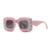 COTIA Cute Thick Square Sunglasses Women Men Trendy Inflated Hip Hop Frame Y2K Sun Glasses Funny Shades (pink) view 1