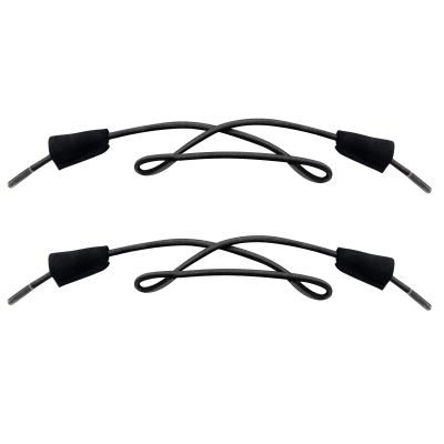 Endoto Shoelaces for Hey Dude Elastic Strings Replacement Laces Shoes(Color:Black,Size:12Inch)