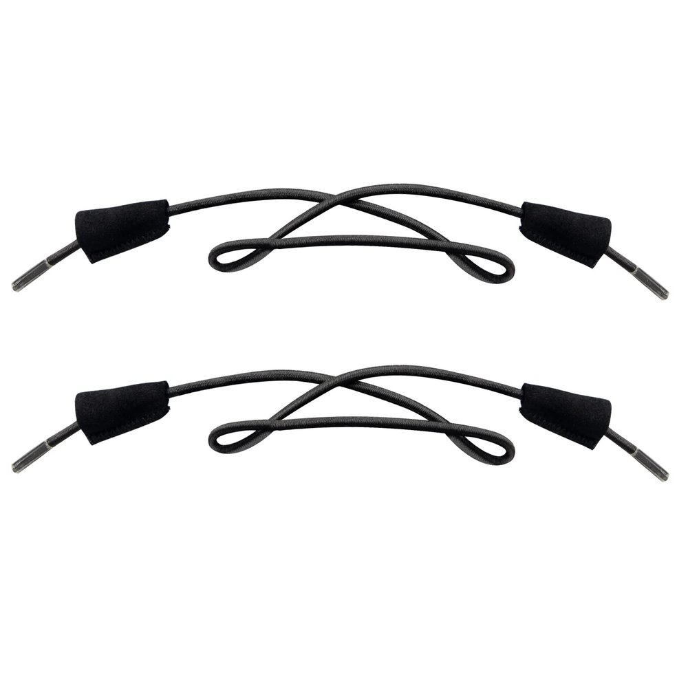 Endoto Shoelaces for Hey Dude Elastic Strings Replacement Laces Shoes(Color:Black,Size:12Inch)