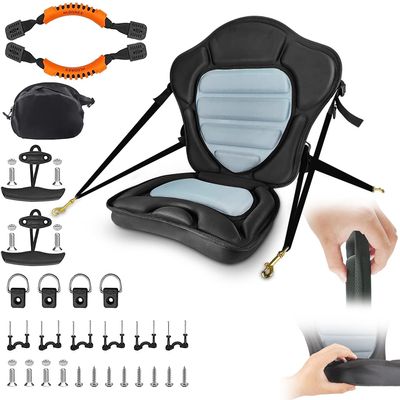 Hlogree Padded Kayak Seat with Back Support with Accessories,Seat Cushion Fits Sit On Top, Ocean, Emotion, Lifetime, Perception Canoes & Boats