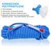 LZ.MZXU Climbing Rope, 12 mm Static Climbing Ropes, 32FT(10M) 65FT(20M) 100FT(30M) 164FT(50M) Outdoor Rock Climbing Rope with Hook, Safety Rappelling Ropes, Fire Rescue Parachute(Blue, 32FT) view 2