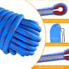 LZ.MZXU Climbing Rope, 12 mm Static Climbing Ropes, 32FT(10M) 65FT(20M) 100FT(30M) 164FT(50M) Outdoor Rock Climbing Rope with Hook, Safety Rappelling Ropes, Fire Rescue Parachute(Blue, 32FT) view 3