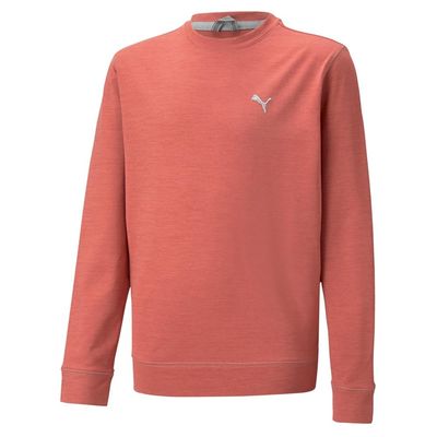 PUMA Boy's Cloudspun Crew Neck (Big Kids) Heartfelt Heather XS (7 Big Kid)