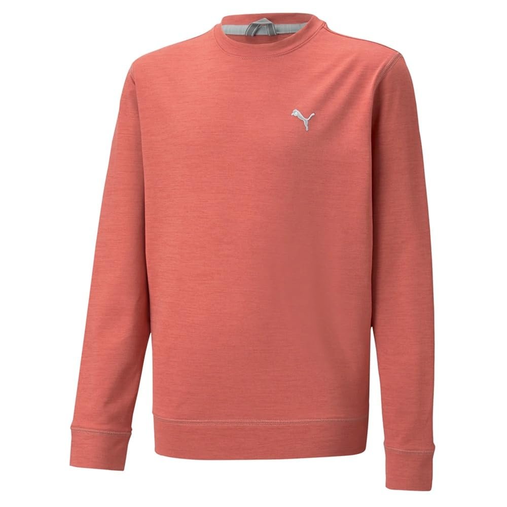 PUMA Boy's Cloudspun Crew Neck (Big Kids) Heartfelt Heather XS (7 Big Kid)
