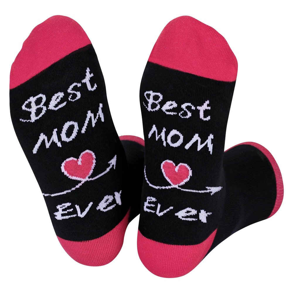 Nucinzua Valentines Day Gifts for Mom,Best Mom Ever Socks,Valentines Gifts for Her,Mothers Day Moms Gift from Daughter,Funny Birthday Gift for Women