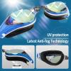 WAVE Nearsighted Swim Goggles, Shortsighted Optical Swimming Goggles No Leaking Anti Fog UV Protection for Adult Men Women view 4