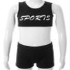 Nikiikoo Kids Girls Tracksuit 2 Piece Outfits Sports Crop Tops with Shorts Sets Gymnastics Dance Workout Clothes White 10 Years view 3