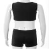Nikiikoo Kids Girls Tracksuit 2 Piece Outfits Sports Crop Tops with Shorts Sets Gymnastics Dance Workout Clothes White 10 Years view 4