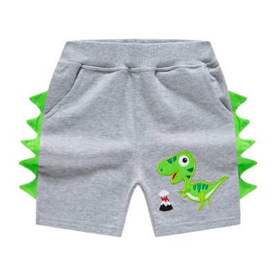 Flute Shorts Toddler Kids Baby Boys Girls Jogger Shorts Summer Cotton Casual Cartoon Dinosaur (Grey, 5-6 Years)