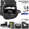 King'sGuard 70L Hiking Backpack with Rain Cover Lightweight Waterproof Travel Camping Backpack Large Backpacking Pack for Men and Women (Black) view 4
