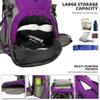 King'sGuard 70L Hiking Backpack with Rain Cover Lightweight Waterproof Travel Camping Backpack Large Backpacking Pack for Men and Women (Purple) view 4