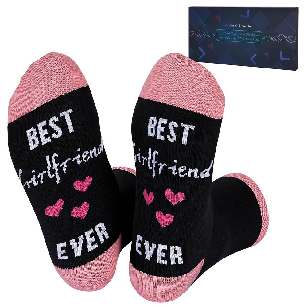 Nucinzua Valentines Day Socks Gifts for Girlfriend Her,Girlfriend Valentines Gift,Birthday Gifts for Women,Novelty Funny Valentine Socks for Women
